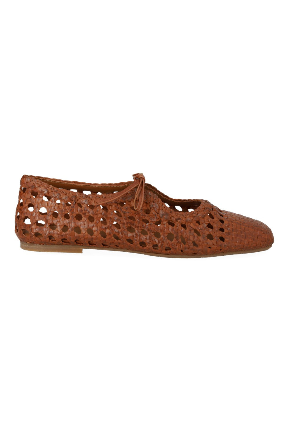 Angulus Soft Hand-Braided Ballerina With Bow Detail 3614 Tan Braid