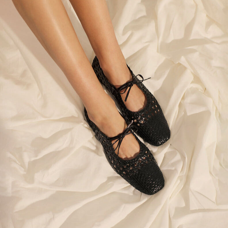 Angulus W Flet Ballerina Black