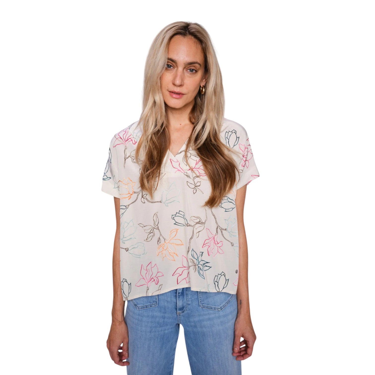 Mos Mosh Margie Leavy Blouse Ecru