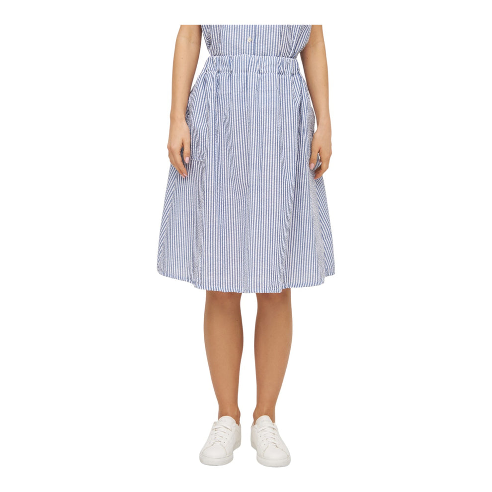 Redgreen Nancy Skirt Skirts Mid Blue Stripe