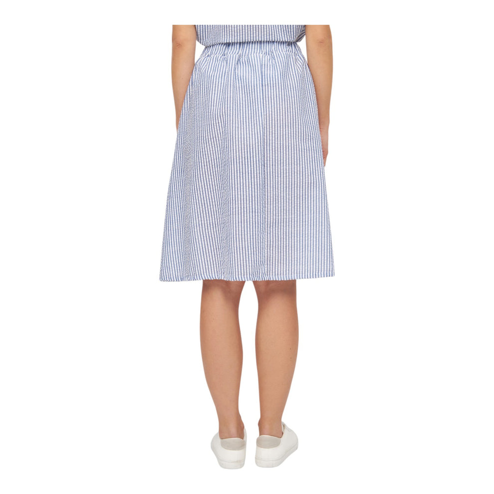 Redgreen Nancy Skirt Skirts Mid Blue Stripe