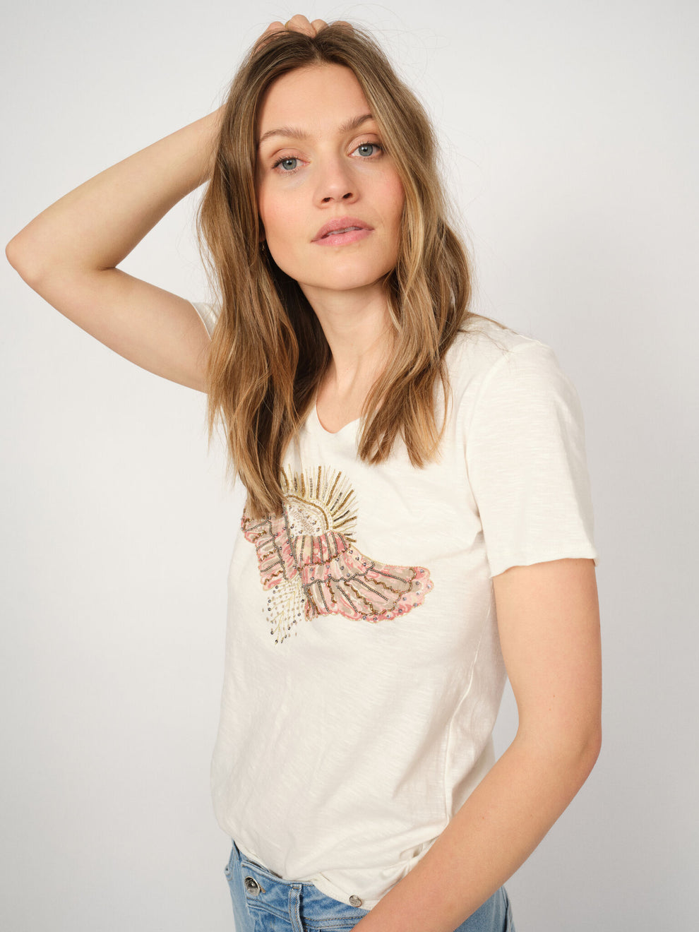 Mos Mosh W MMNadine O-SS Deko Tee Powder Pink