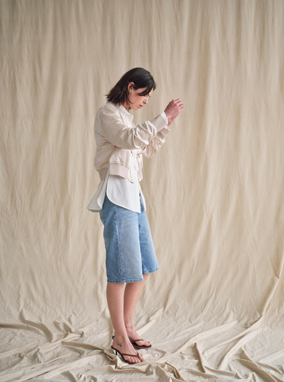 Mos Mosh W Mathilde Denim Shorts Light Blue
