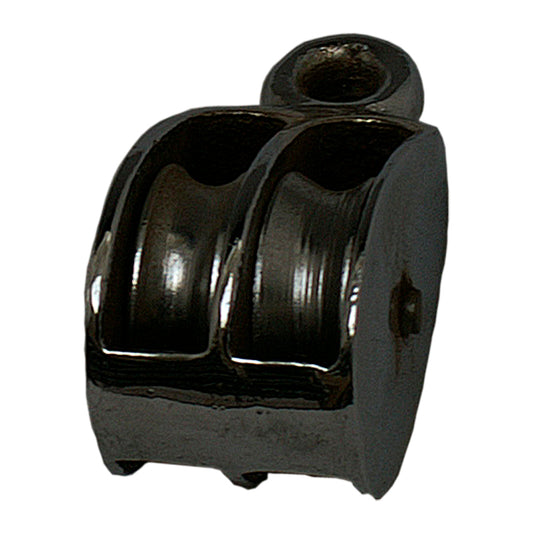 Blok 2-sk. forkromet m/fast øje