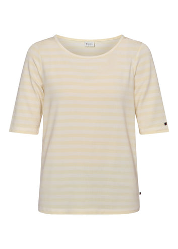 Redgreen Hedy Short Sleeve T-Shirt Short Sleeve Tee 130 Yellow Pastel Stripe