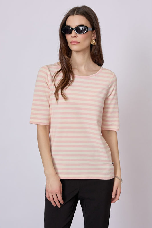 Redgreen Hedy Short Sleeve T-Shirt Short Sleeve Tee 141 Rose Stripe
