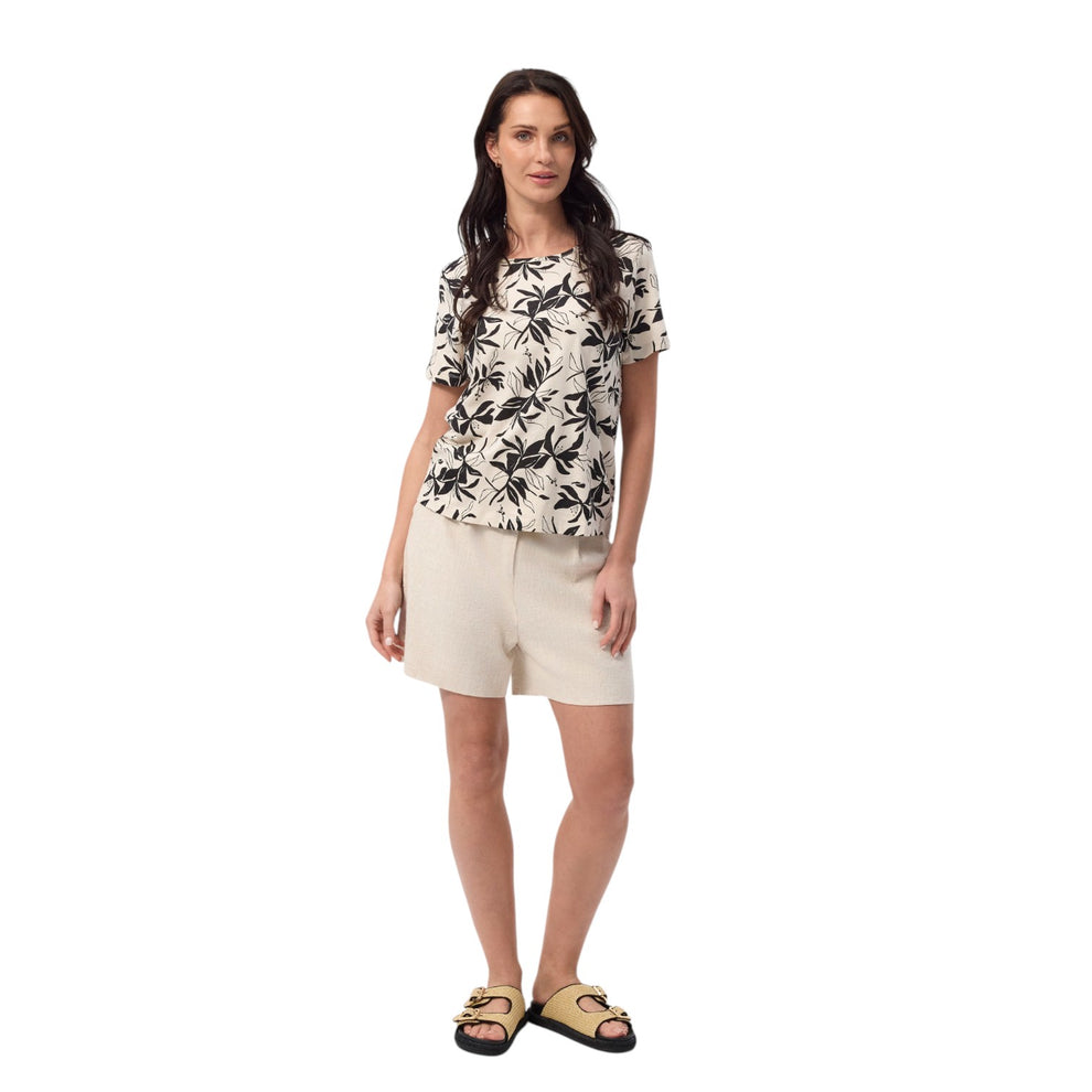 Redgreen W Celina T-shirt Ecru Pattern