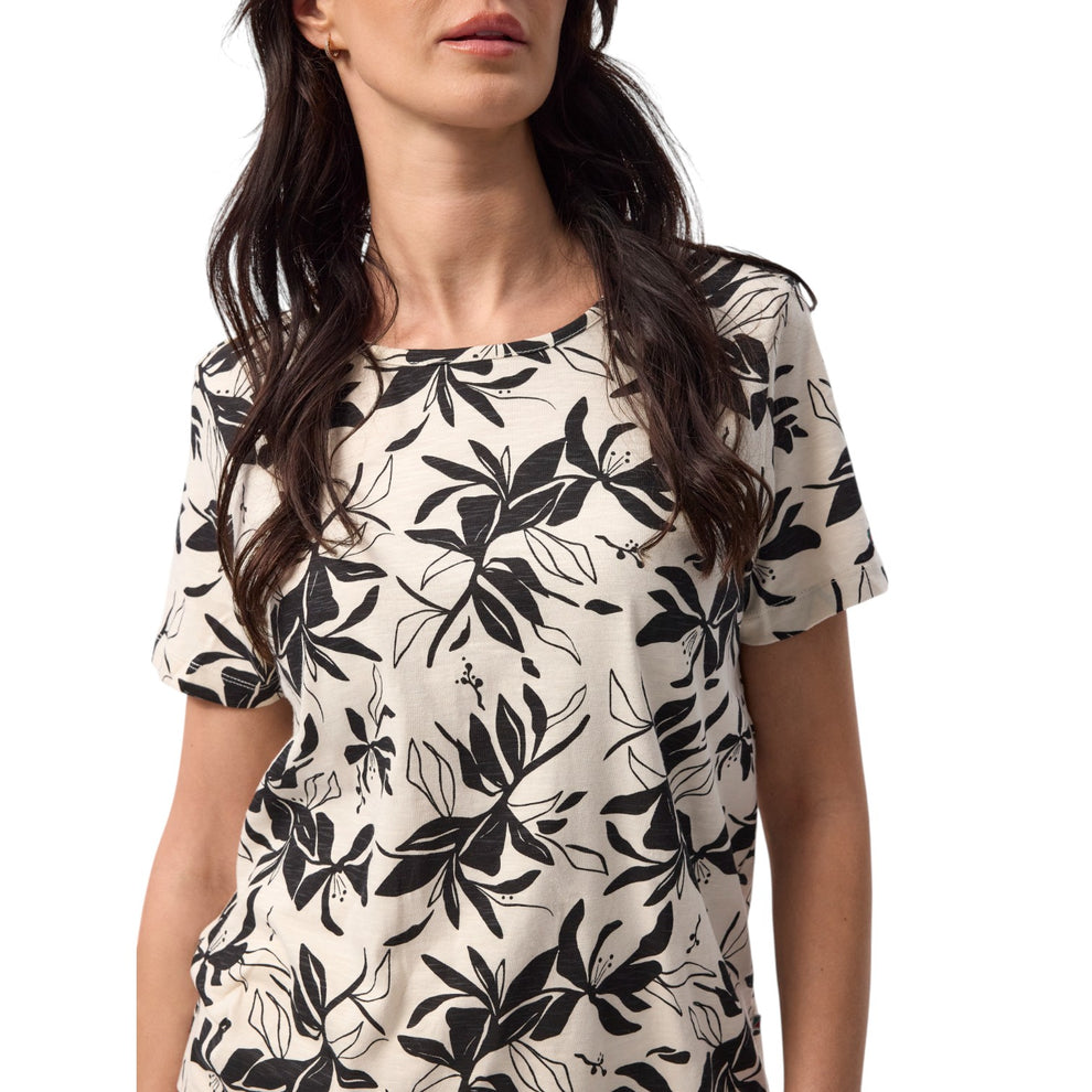 Redgreen W Celina T-shirt Ecru Pattern