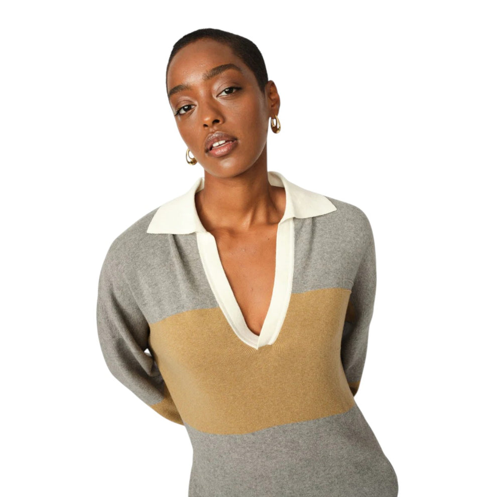 Mos Mosh W Wylie Tani Bold Stripe Knit True Camel
