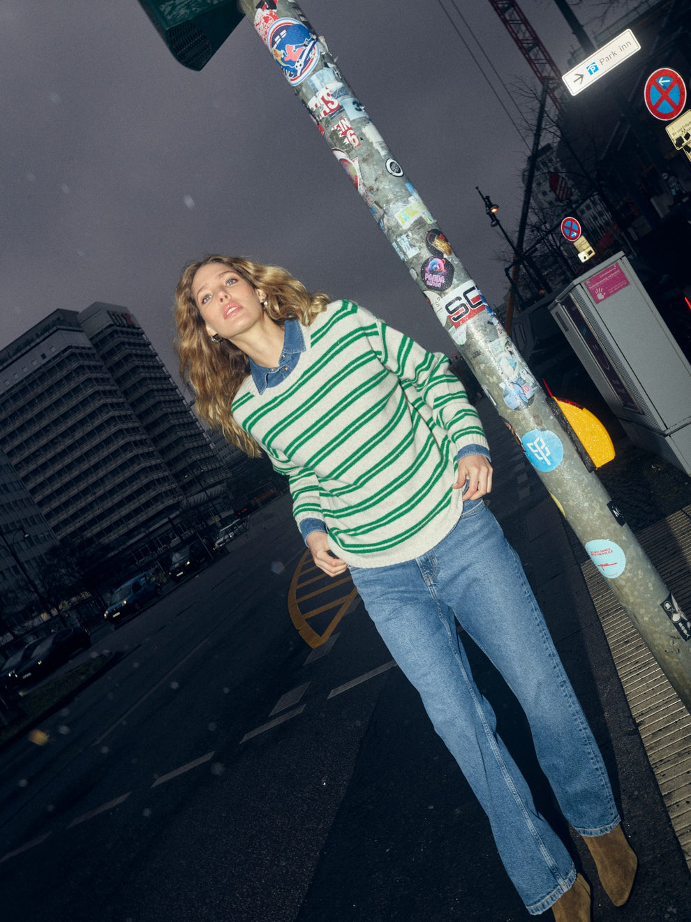 Mos Mosh W Khai Two Stripe Knit Amazon