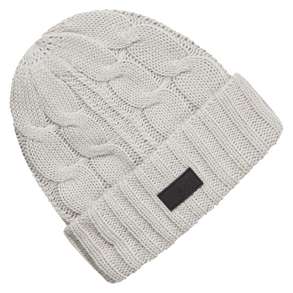 Gill kable strikket hue HT56, lys grå