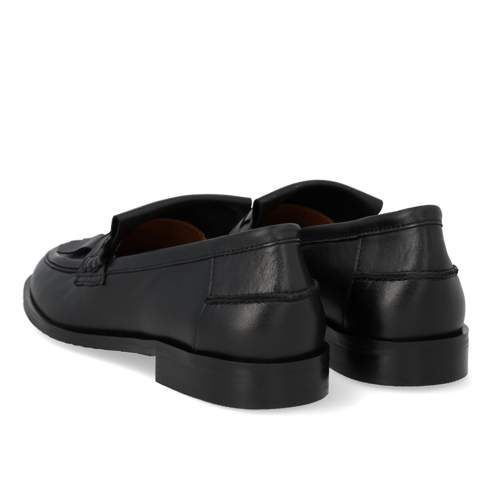 Angulus Loafer With Braid Detail Black - Leather