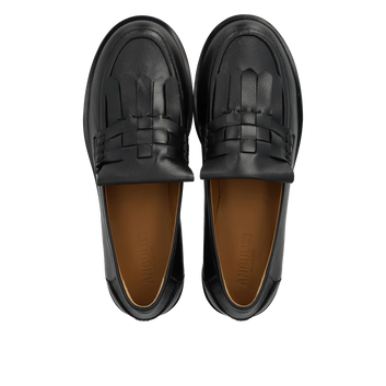 Angulus W Loafer med flet Detalje/ Fryns Sort