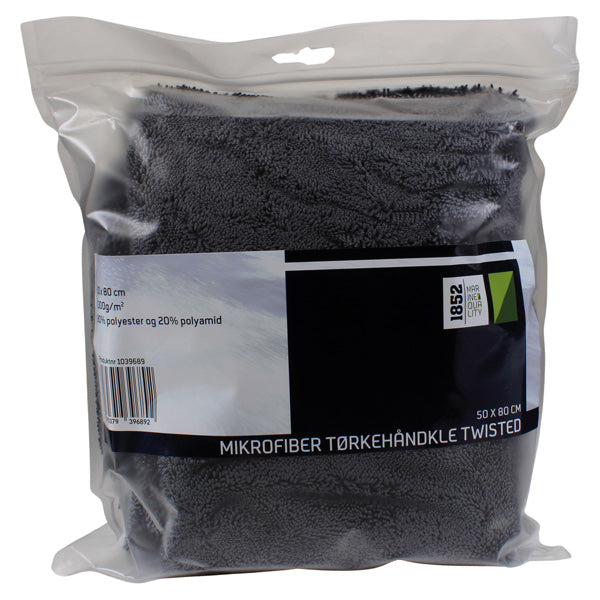 1852 Mikrofiber tørreklud grå 50x80cm 1300g/m2