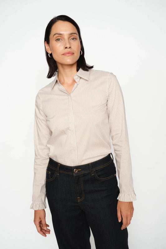 Mos Mosh Mmmattie Flip Stripe Shirt Safari