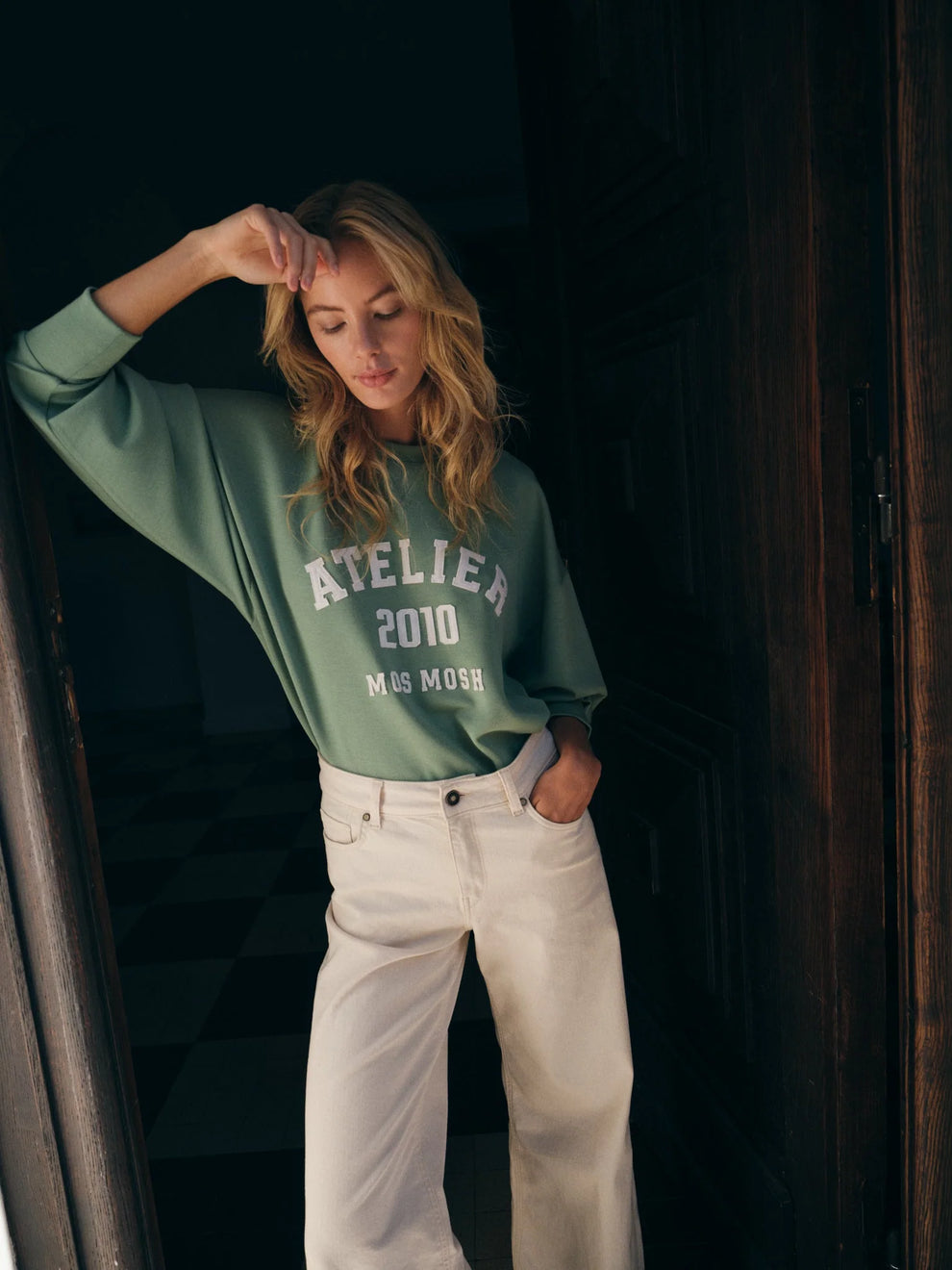 Mos Mosh Mmnima O-Ls Sweatshirt Turf Green