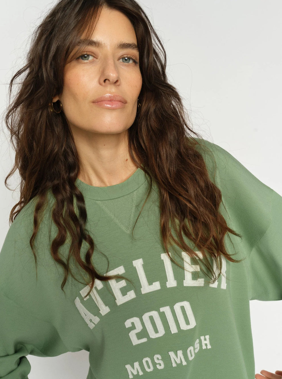 Mos Mosh Mmnima O-Ls Sweatshirt Turf Green