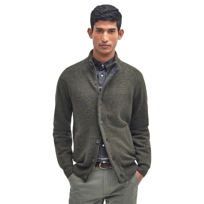 Barbour Essential Patch Zip Seaweed