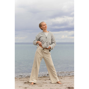 Blue Sportswear Donna Striped Blouse Ecru w Grey Melange