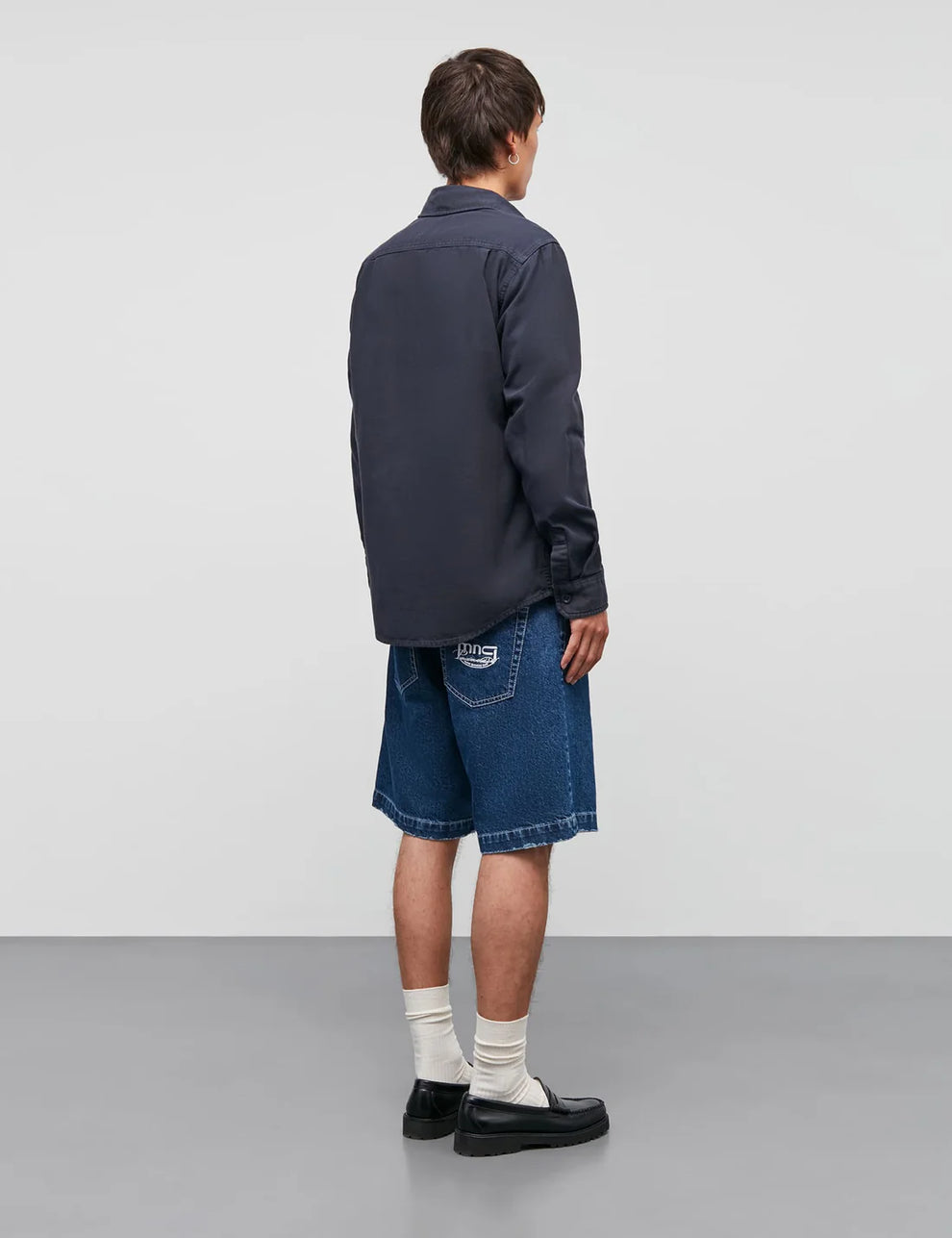 Mads Nørgaard M Dyed Canvas Skyler Shirt Parisian Night