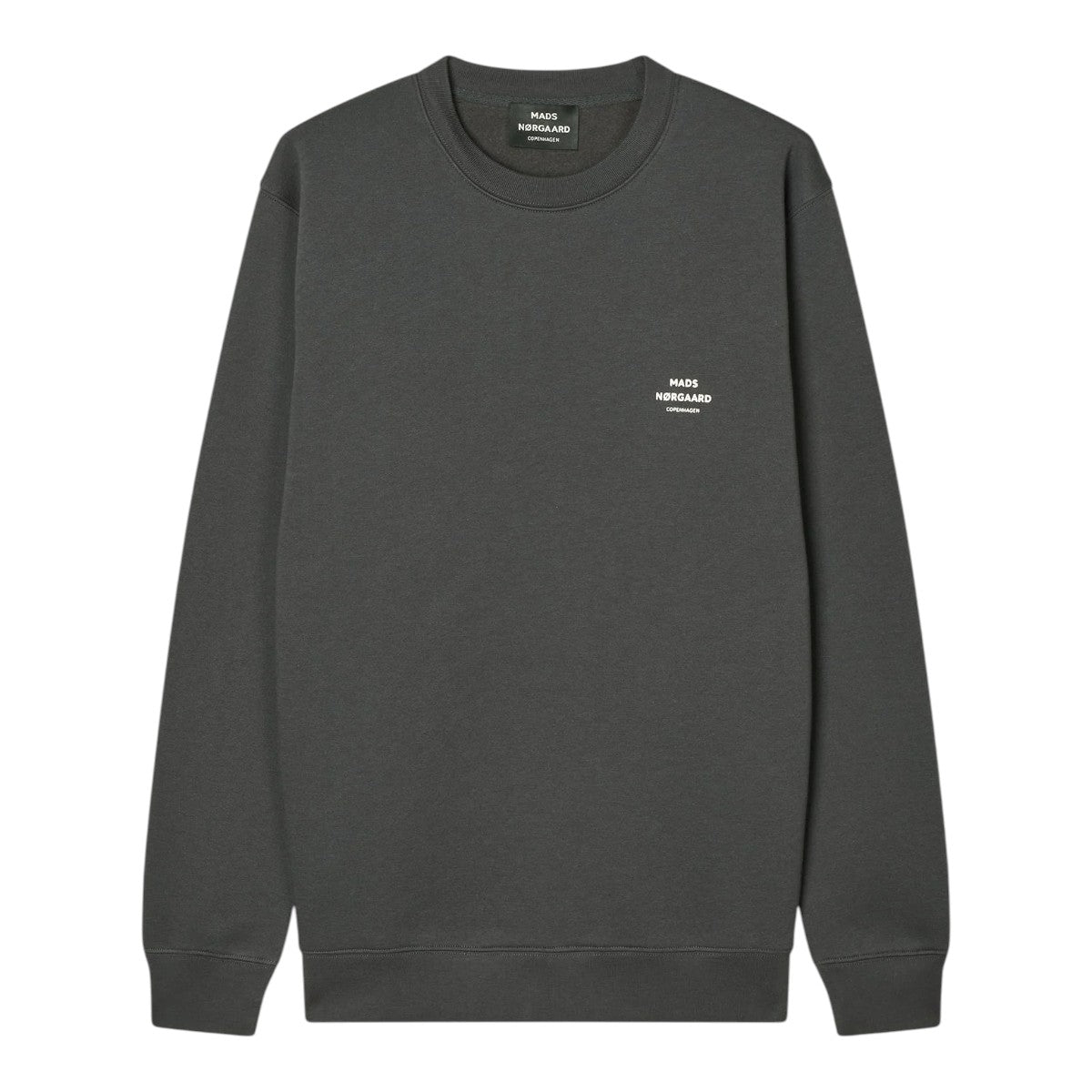 Mads Nørgaard M Standard Crew Logo Sweat Asphalt