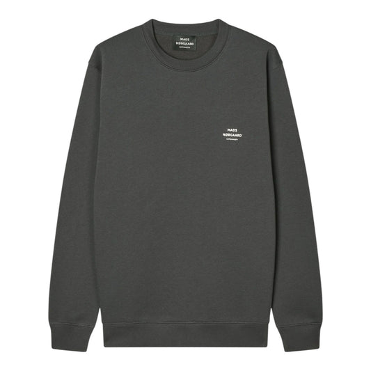 Mads Nørgaard M Standard Crew Logo Sweat Asphalt