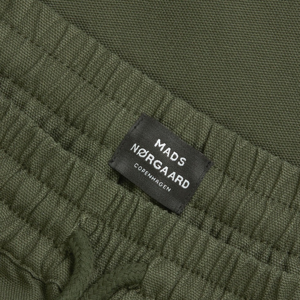 Mads Nørgaard M Dyed Canvas Beach Shorts Olive Night