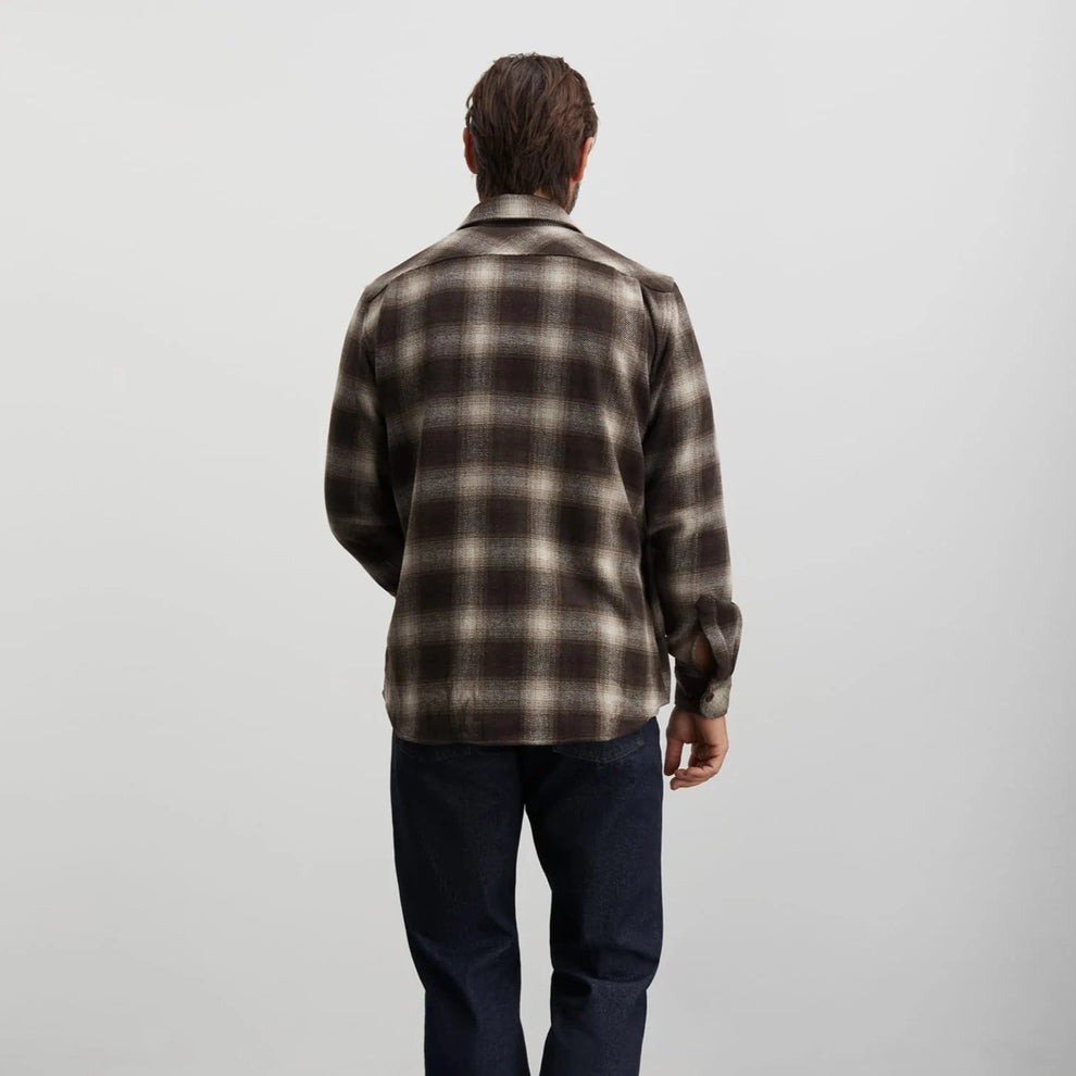 Mads Nørgaard M Soft Wool Noah Check Shirt Desert Palm Check