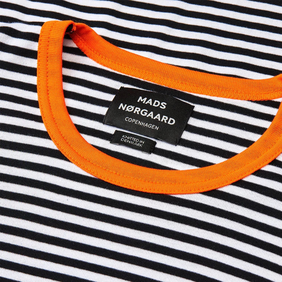 Mads Nørgaard M Duo Rib Tobias Tee WhiteBlack