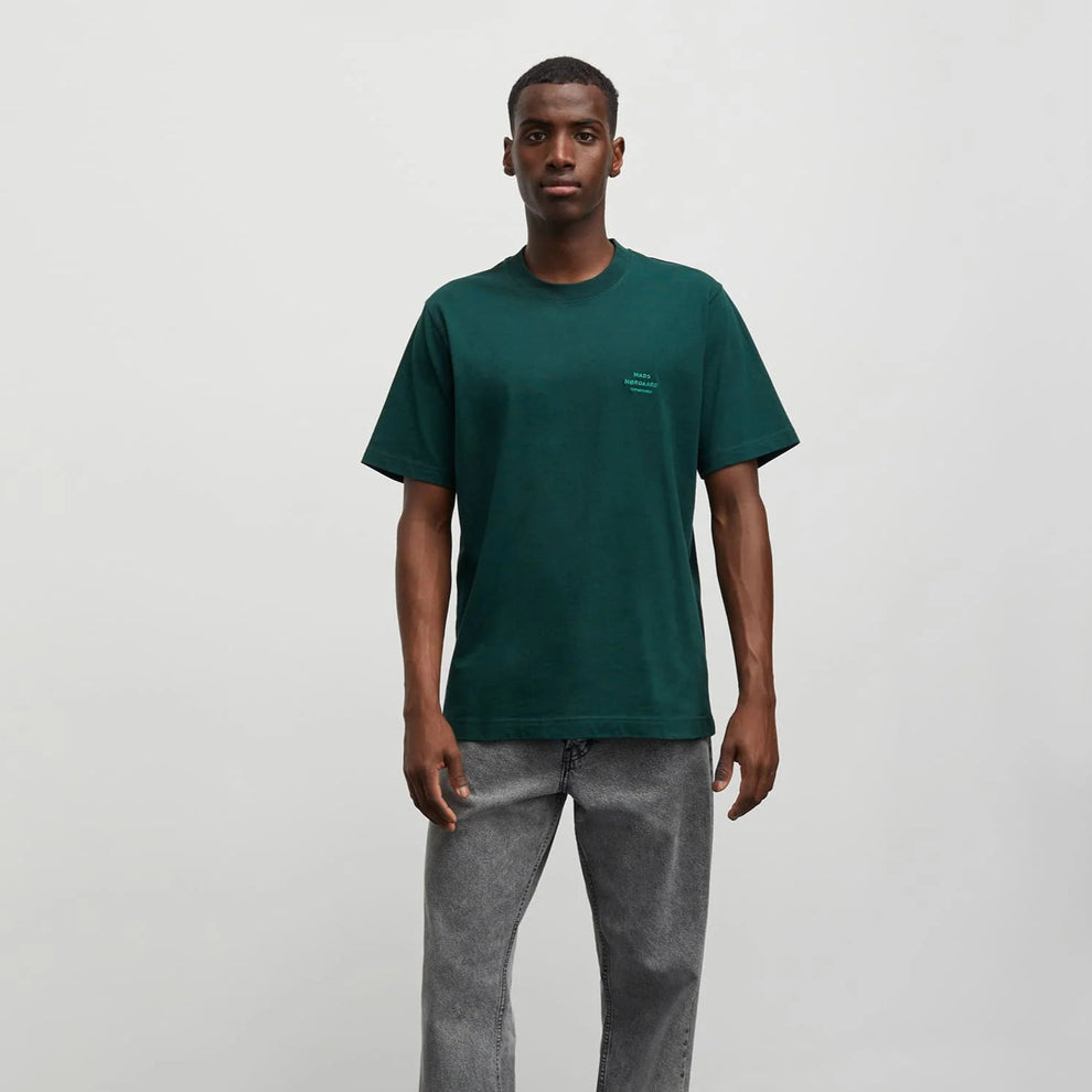 Mads Nørgaard M Cotton Jersey Frode Emb Logo Tee Pine Groove