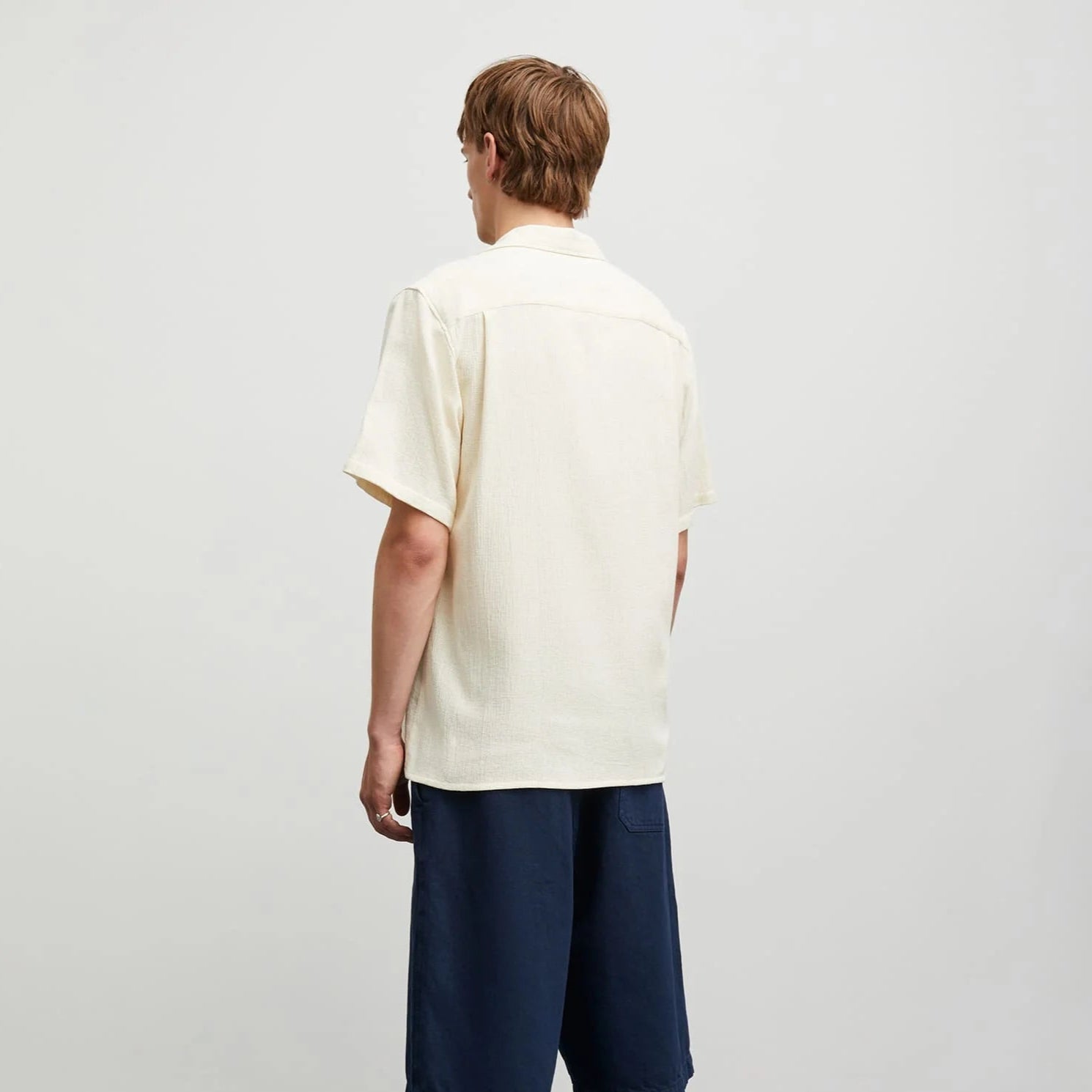 Mads Nørgaard M Texture Kenji Shirt Vanilla Ice