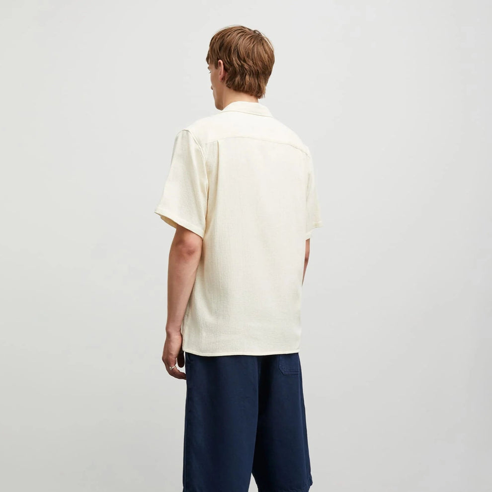 Mads Nørgaard M Texture Kenji Shirt Vanilla Ice