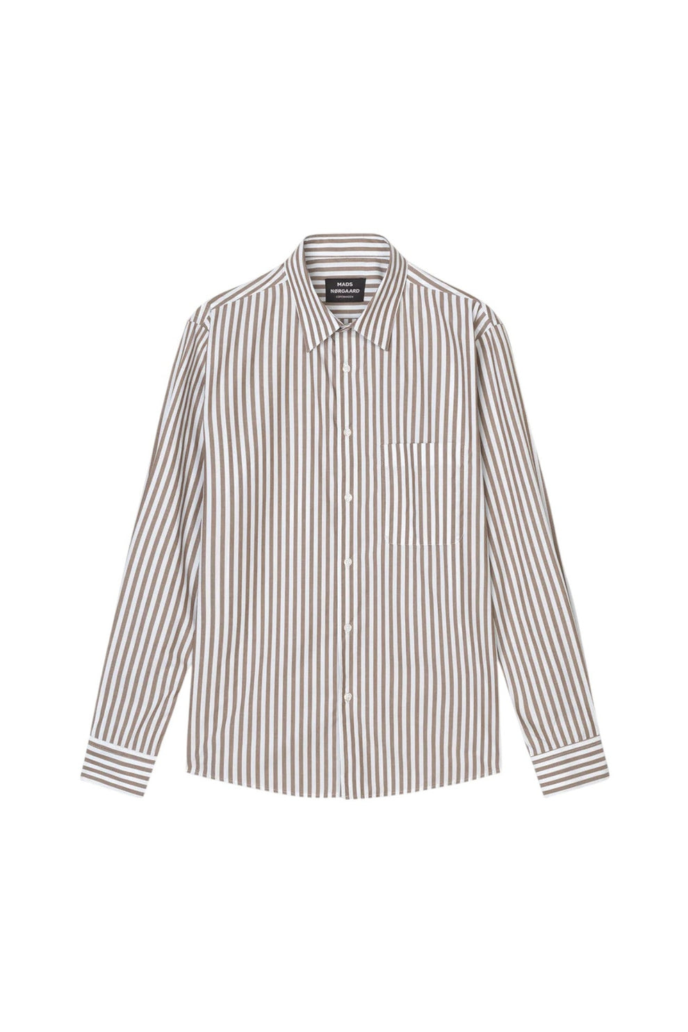 Mads Nørgaard M Organic Cotton Poplin Sune Shirt Kangaroo White