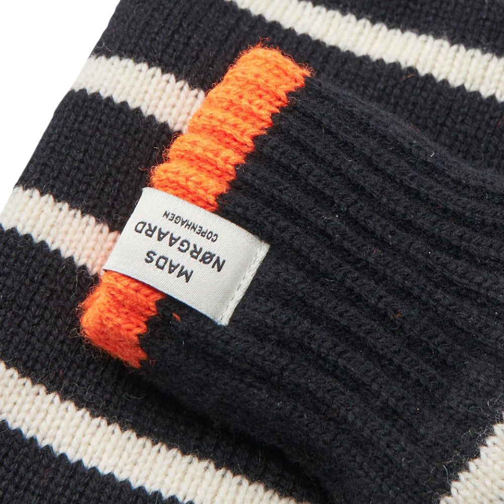 Mads Nørgaard W Work Wool Milo Mitten Black Vanilla Ice