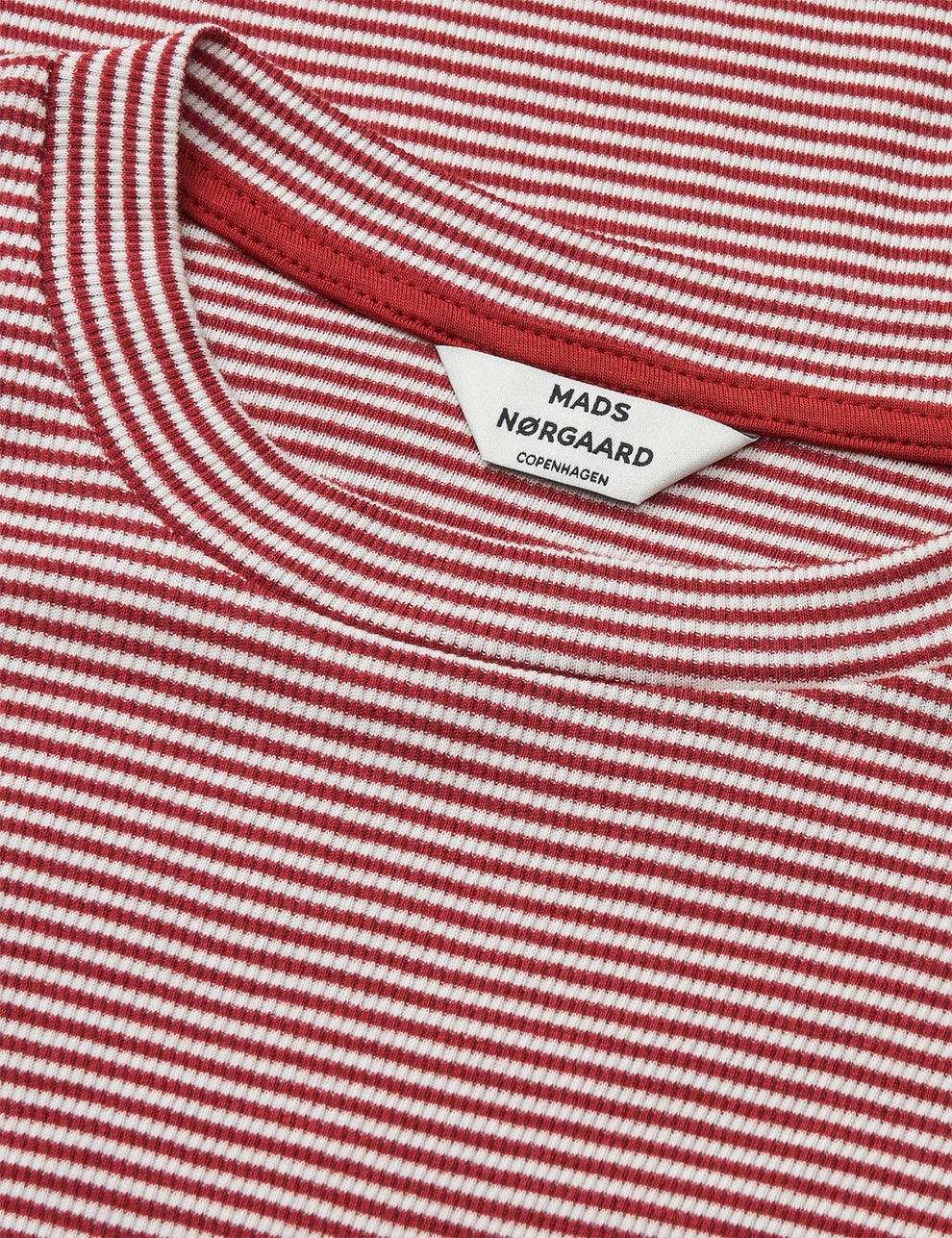 Mads Nørgaard W 2x2 Cotton Stripe Tuba Tee LS Winery Vanilla Ice