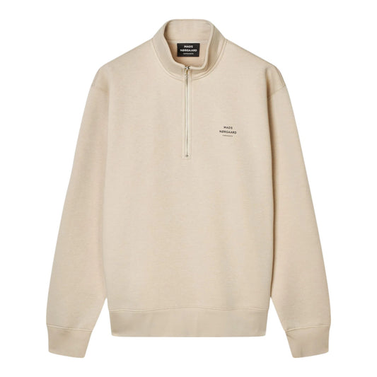 Mads Nørgaard M Standard Half Zip Logo Sweat Rainy Day