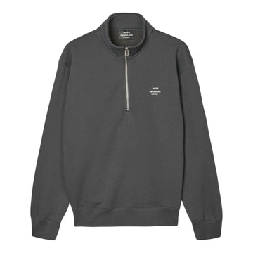 Mads Nørgaard M Standard Half Zip Logo Asphalt