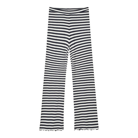 Mads Nørgaard W 5x5 Stripe Lonnie Pants Vanilla Ice Parisian Night