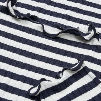 Mads Nørgaard W 5x5 Stripe Trutte Tee Vanilla Ice Parisian Night