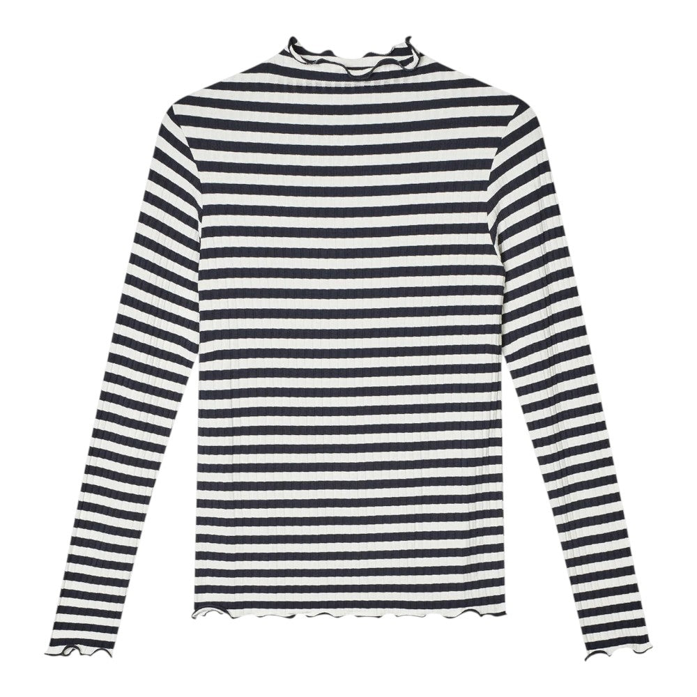 Mads Nørgaard W 5x5 Stripe Trutte Tee Vanilla Ice Parisian Night
