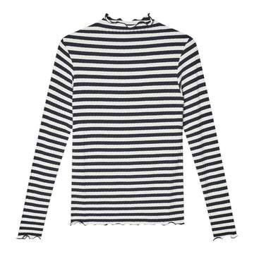 Mads Nørgaard W 5x5 Stripe Trutte Tee Vanilla Ice Parisian Night