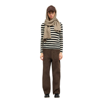 Mads Nørgaard W Fine Wool Sharon Knit Black Vanilla Ice
