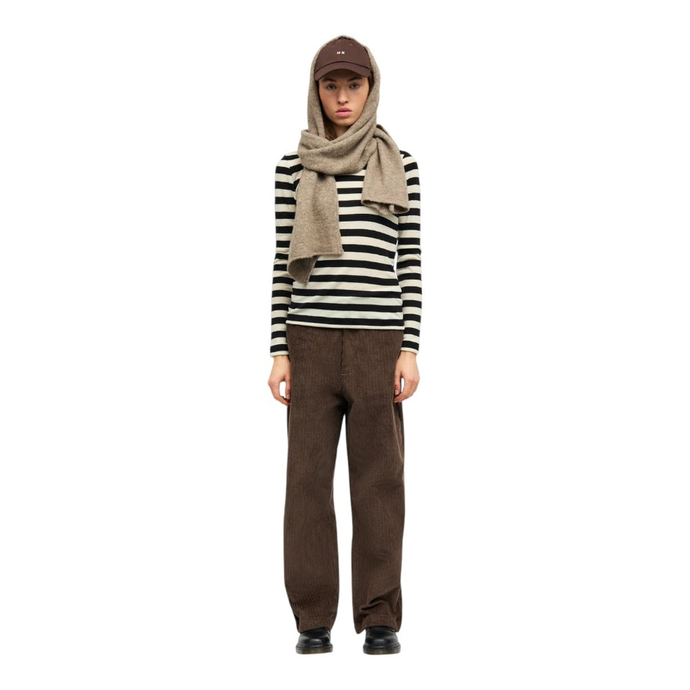 Mads Nørgaard W Fine Wool Sharon Knit Black Vanilla Ice