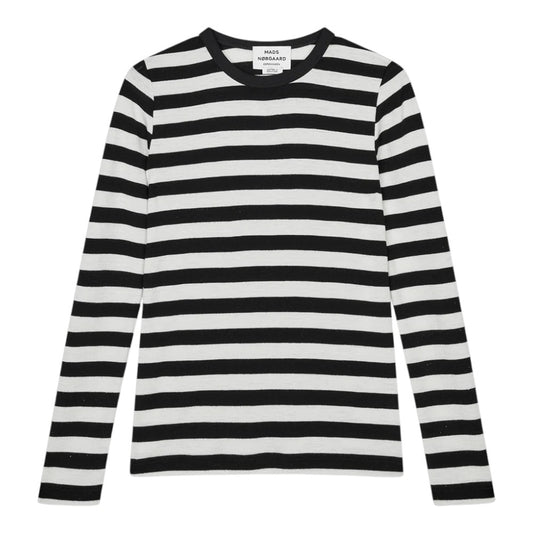 Mads Nørgaard W Fine Wool Sharon Knit Black Vanilla Ice