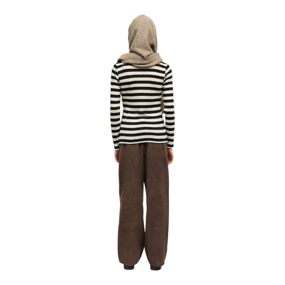 Mads Nørgaard W Fine Wool Sharon Knit Black Vanilla Ice
