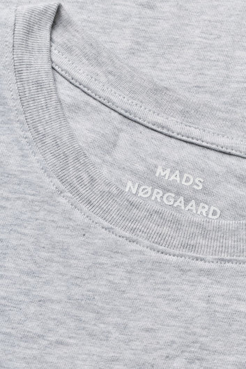 Mads Nørgaard W Cotton Jersey Jess Tee FAV Light Grey Melange