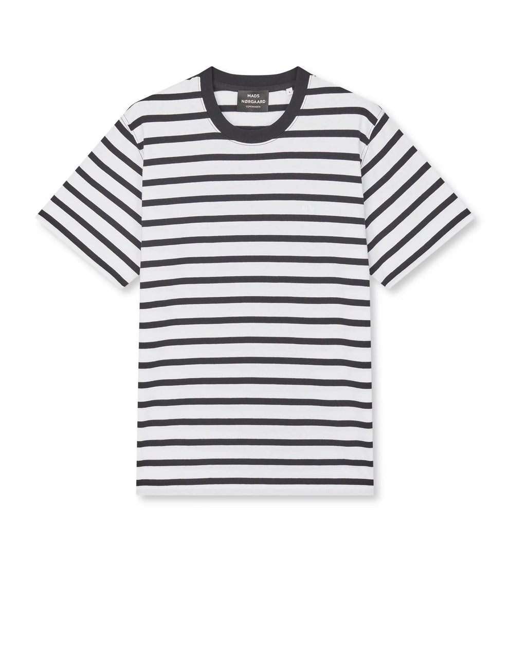 Mads Nørgaard M Cotton Jersey Stripe Frode Tee Black White