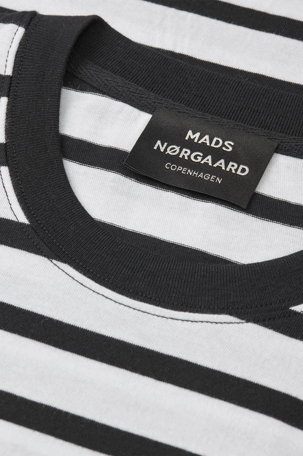 Mads Nørgaard M Cotton Jersey Stripe Frode Tee Black White