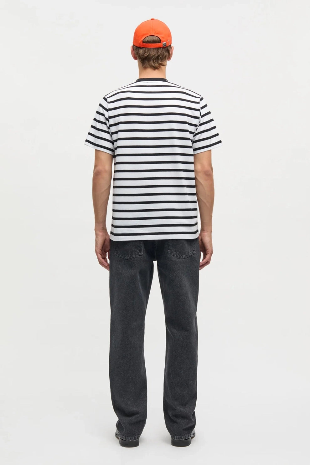 Mads Nørgaard M Cotton Jersey Stripe Frode Tee Black White