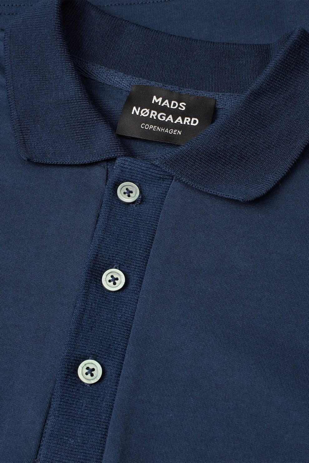 Mads Nørgaard M Light Terry Polo Sweat Sky Captain